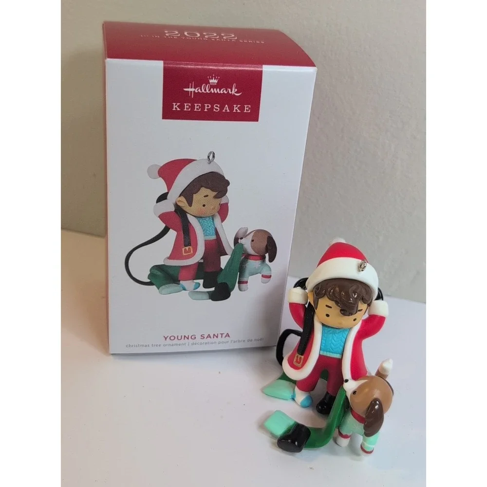 HALLMARK KEEPSAKE 2022 YOUNG SANTA 1ST FIRST IN SERIES ORNAMENT CHRISTMAS DOG